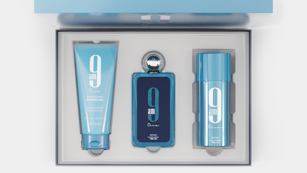 9 AM DIVE 3 PCS GIFT SET BY AFNAN FOR MEN